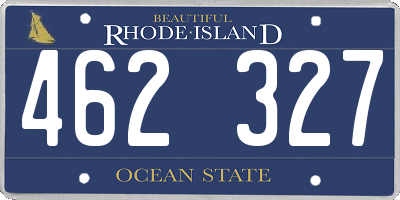 RI license plate 462327