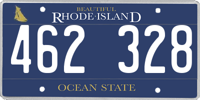 RI license plate 462328