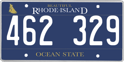 RI license plate 462329