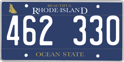 RI license plate 462330
