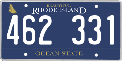 RI license plate 462331