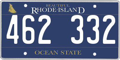 RI license plate 462332