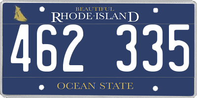 RI license plate 462335