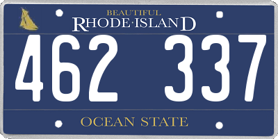 RI license plate 462337