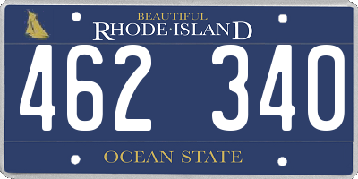 RI license plate 462340