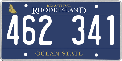 RI license plate 462341