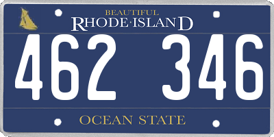 RI license plate 462346