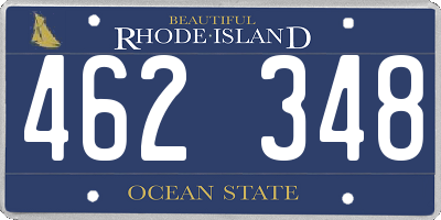 RI license plate 462348