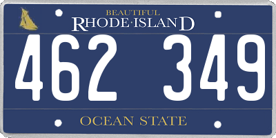 RI license plate 462349