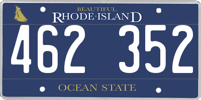 RI license plate 462352