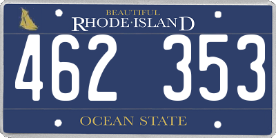 RI license plate 462353
