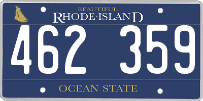RI license plate 462359