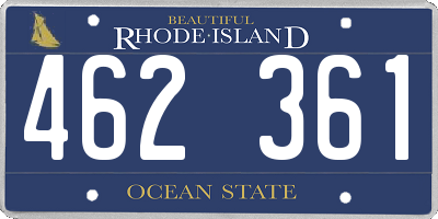 RI license plate 462361