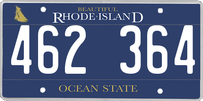 RI license plate 462364