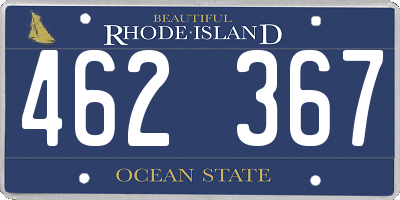RI license plate 462367