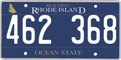 RI license plate 462368