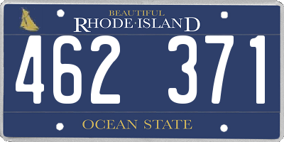 RI license plate 462371