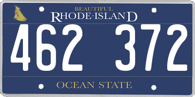 RI license plate 462372