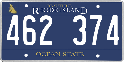 RI license plate 462374