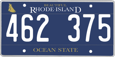 RI license plate 462375