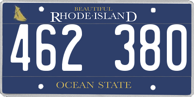RI license plate 462380