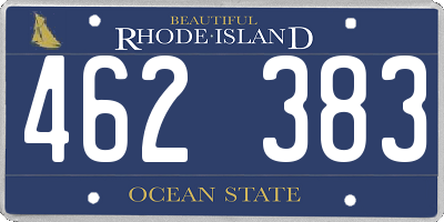 RI license plate 462383