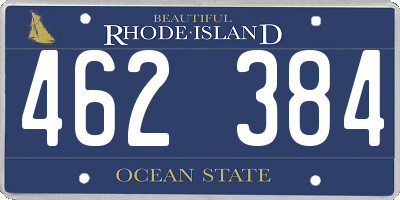 RI license plate 462384