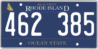 RI license plate 462385
