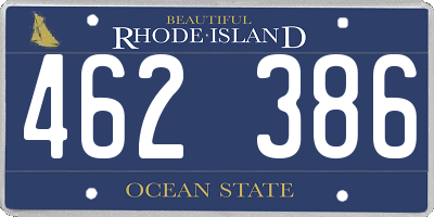 RI license plate 462386