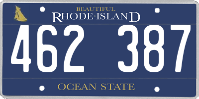 RI license plate 462387