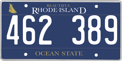 RI license plate 462389
