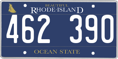RI license plate 462390