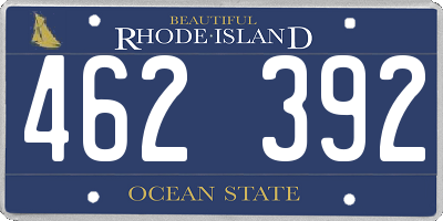 RI license plate 462392