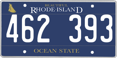 RI license plate 462393