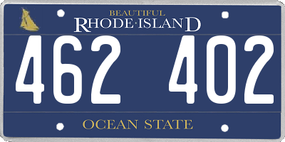 RI license plate 462402