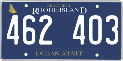 RI license plate 462403