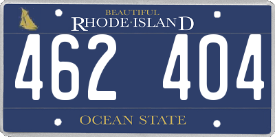 RI license plate 462404