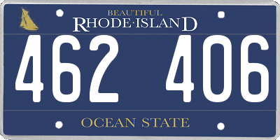 RI license plate 462406
