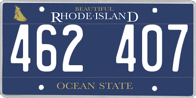 RI license plate 462407