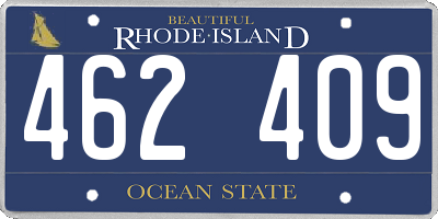 RI license plate 462409