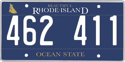 RI license plate 462411