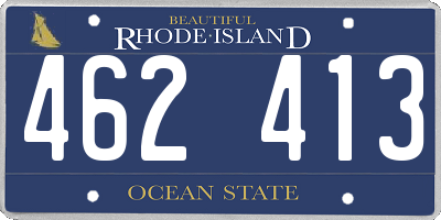 RI license plate 462413