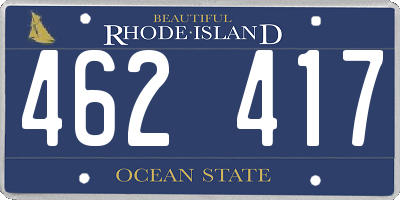 RI license plate 462417