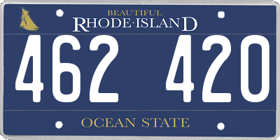 RI license plate 462420