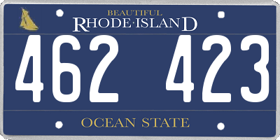 RI license plate 462423