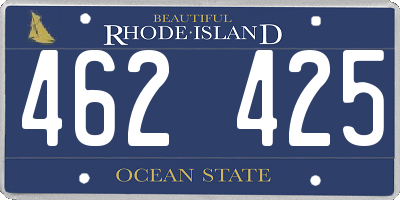 RI license plate 462425