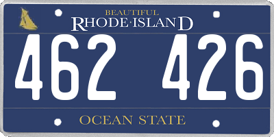 RI license plate 462426