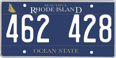 RI license plate 462428