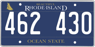 RI license plate 462430