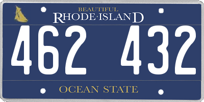 RI license plate 462432
